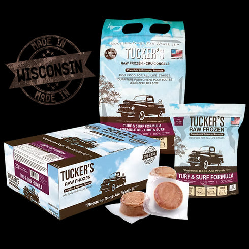 Tucker's Frozen Raw Dog Food - Turf & Surf - 20lb Bag